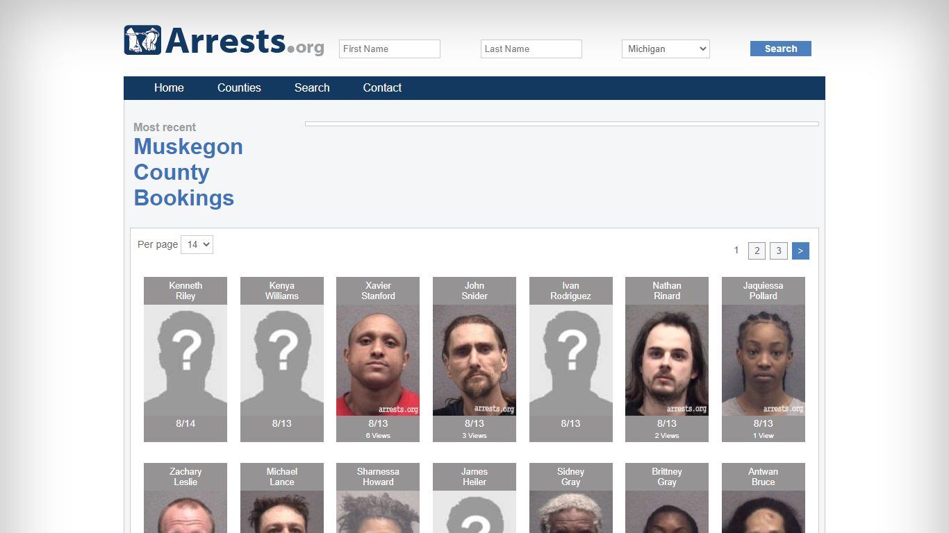 Muskegon County Arrests and Inmate Search